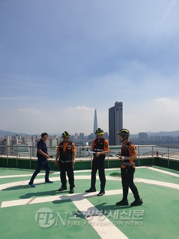 광진소방서, 관내 고층 건물 옥상헬기장 실태 조사