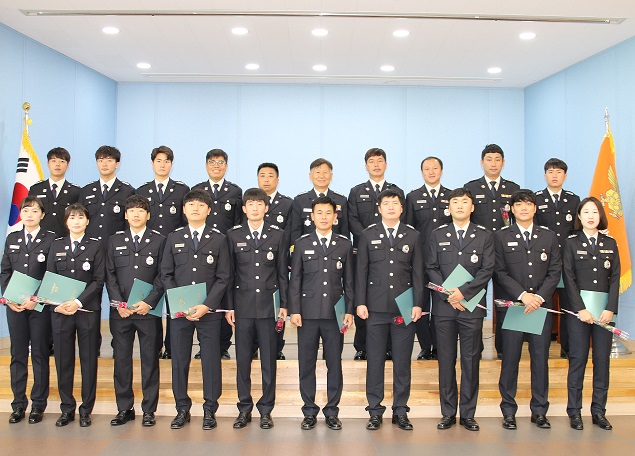 양양소방서, 승진자 진급 신고식
