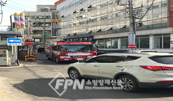 원주소방서, 8개 119안전센터 일제 소방통로 확보훈련