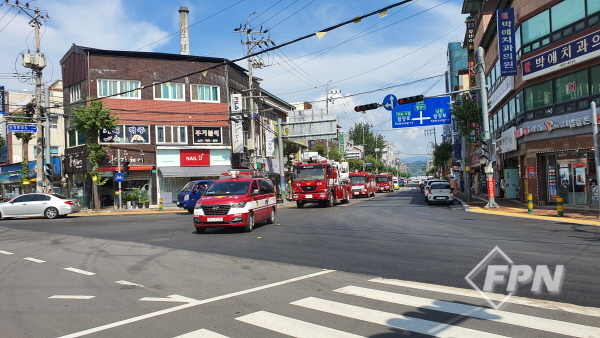 함양소방서, 한성사랑채 아파트 자위소방대 합동 소방훈련