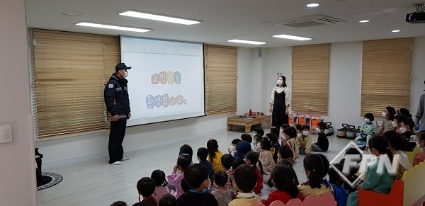 진천소방서, 어린이집 대상 ‘대피 우선’ 소방안전교육