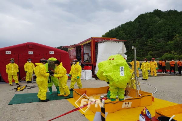 강원도소방학교, 제3기 유해화학물질 사고대응반 사고처리 대응 실습