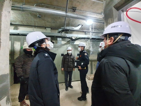 인제소방서, 화재 예방 홍보 위해 건축 공사장 방문