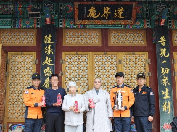 구례소방서, 전통사찰ㆍ암자 대상 소화기 배부 등 화재 예방활동