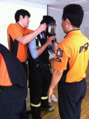 [포토] 범일119안전센터, 대양전자정보고 ‘재난안전교육’