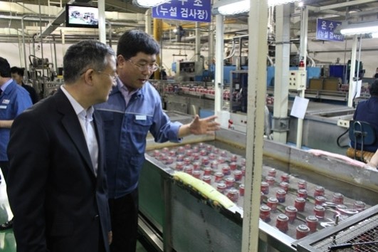 김봉식 아산소방서장, (주)대륙제관 현장 지도·방문