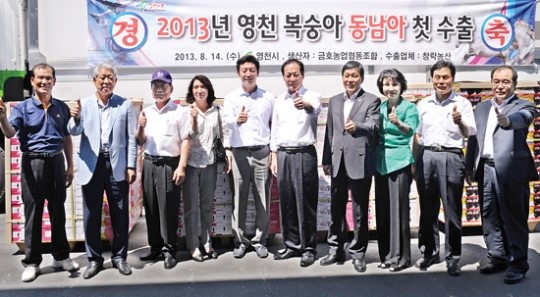 ‘영천복숭아’ 홍콩 등 동남아시장 첫 수출길 올라