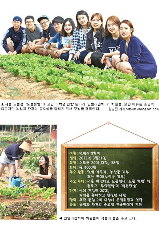 [農으로 여는 새로운 삶]텃밭 일구는 수도권 대학생 연합동아리 ‘인텔리겐치아’