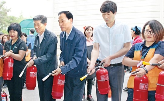 화재사고대응 모의훈련…농협부산경남유통 실시
