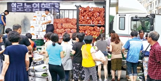 일로농협, 로컬푸드직매장 아파트단지 등 이동 운영