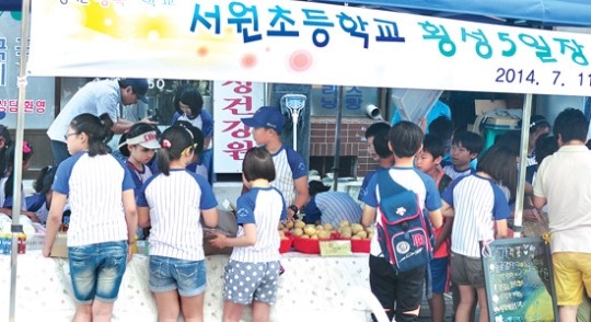 “텃밭에서 직접 키운 싱싱한 농산물입니다”