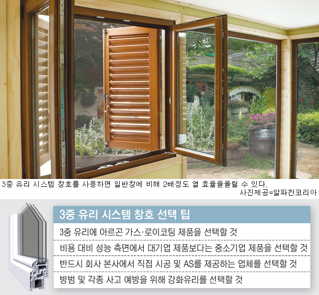 에너지 걱정없는 농가주택 제로에너지하우스⑷3중 유리 시스템 창호
