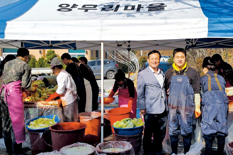 대월농협 농촌사랑봉사단, 양무리 요양원서 행사