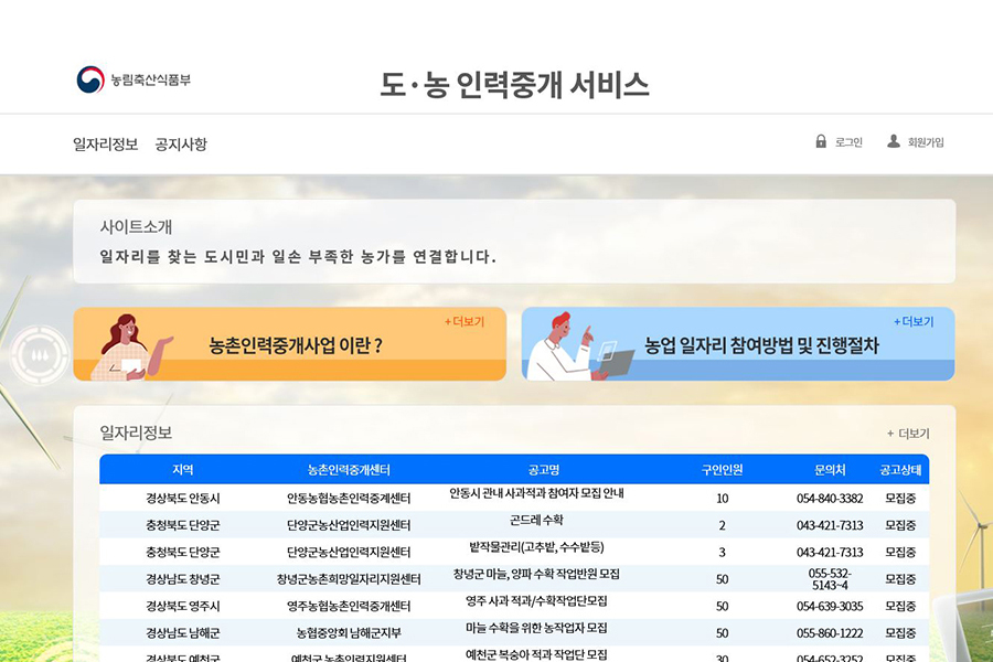 ‘온라인 일자리 중개’로 농촌 인력난 해소한다