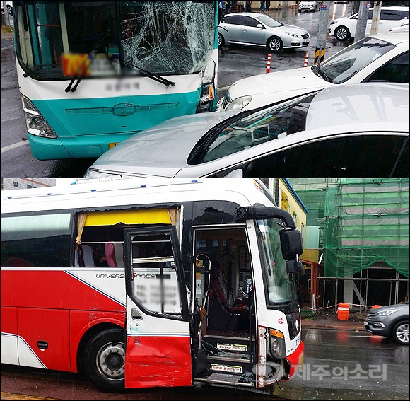 제주서 관광버스 사고 中관광객 등 7명 부상
