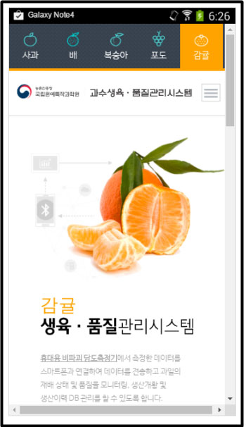 감귤 농사도 이젠 스마트폰으로...관리시스템 오픈