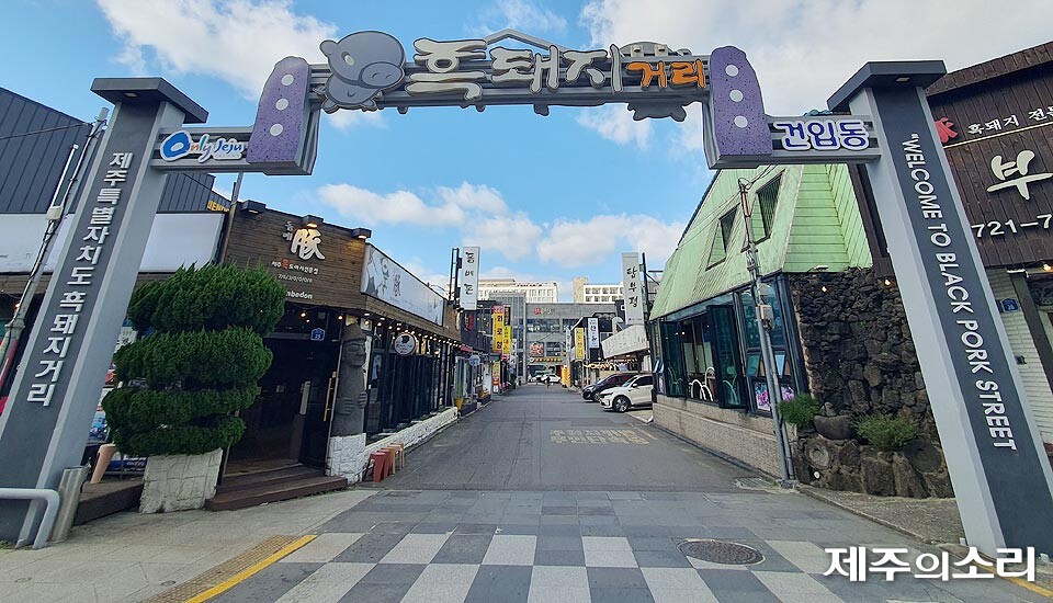 어쩌다 호객행위까지… 중국인 점령한 제주 흑돼지거리
