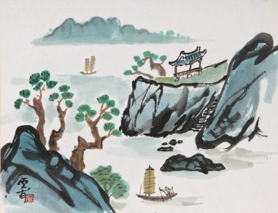 서울옥션, 운보 김기창 산수도 430만원에 낙찰