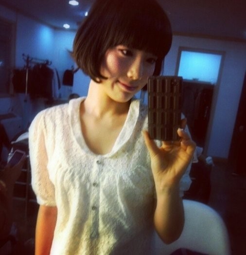 태연 단발머리 셀카 내인생에 가장 짧은 헤어스타일