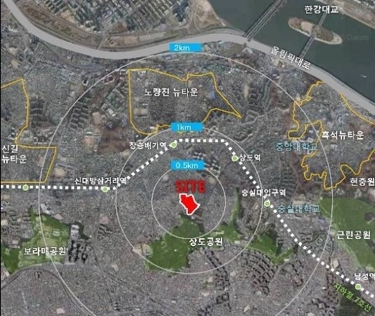상도동 상도공원 일대, 공동주택 772가구 건립