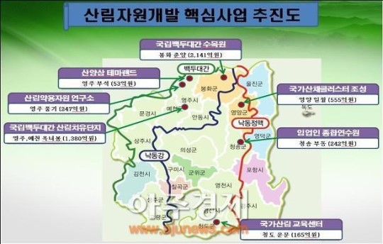 경북도, 산림자원개발 7개 사업 4783억 원 유치