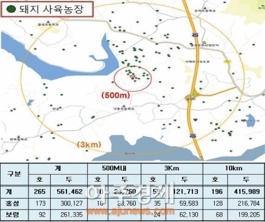 전국최대 양돈단지, 홍성과 천안에서 구제역 발생