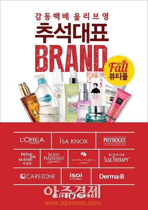 화장품 세트도 추석 선물로 각광…올리브영, 기획전 및 뷰티폴 키트 증정 이벤트 실시
