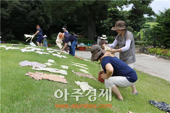 제주 천연 염색 체험 큰 인기
