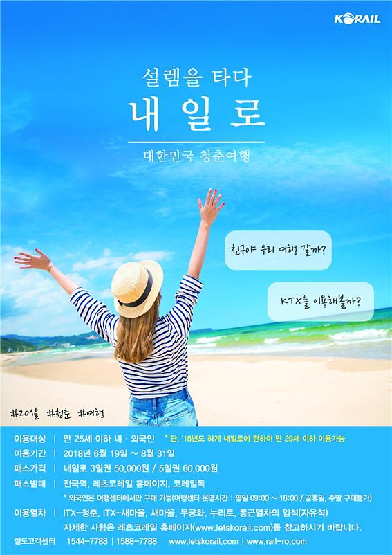 올해도 내일로 타고 기차여행 하세요 