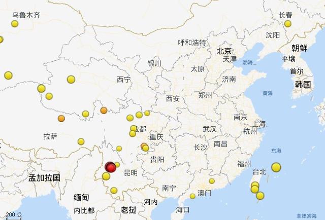 중국 윈난·칭하이성서 규모 6∼7 지진 잇따라…1명 사망