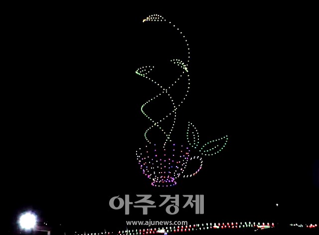 다온아이앤씨, 하동야생차문화축제 기념 드론쇼 선보여