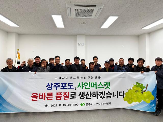 상주 포도(샤인머스캣) 생산자 단체… 고품질 생산만이 살길