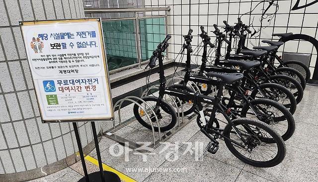 대구교통공사, 4개역 무료대여 자전거… 접이식 신형 미니벨로 배치해