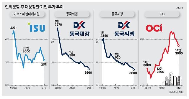 주주가치 훼손 적다던 인적분할 후 재상장.... 역시 개미만 또 피봤다