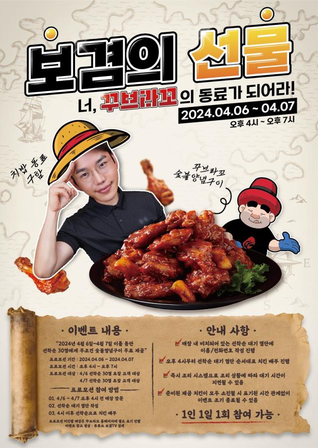 꾸브라꼬숯불두마리치킨X보겸, 꾸브라꼬의 동료가 되어라 콜라보 이벤트