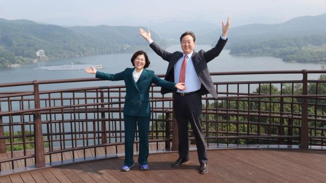 김보라 안성시장 금북정맥 국가생태문화탐방로 정식 오픈