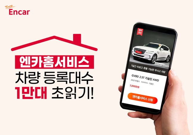 엔카닷컴, ‘엔카홈서비스’ 등록대수 1만대 돌파 초읽기