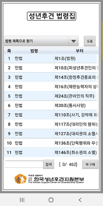 한국성년후견지원본부, 성년후견 법령집 모바일 앱 출시
