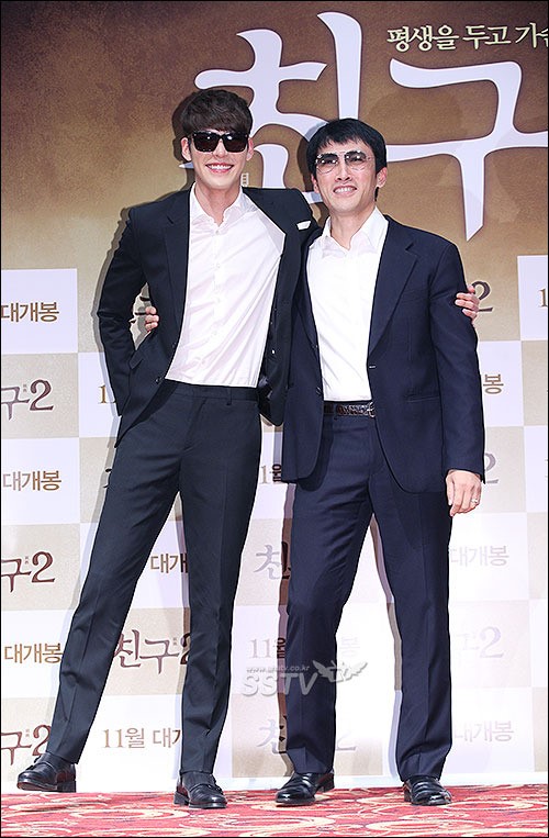 [SS포토] 친구2 제작보고회 김우빈-유오성, 선글라스로 멋내고~