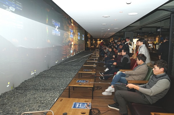 스크린 낚시 카페 피싱조이 이색 송년회 장소로 각광