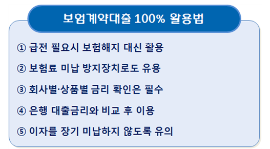보험해지 않고 대출 받을 수 있는 방법은