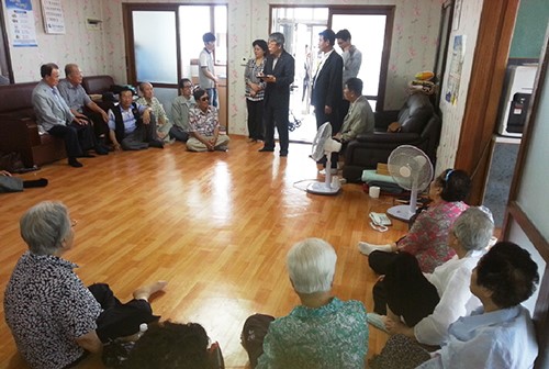 이병기 포항시 북구청장, 학산경로당 위문