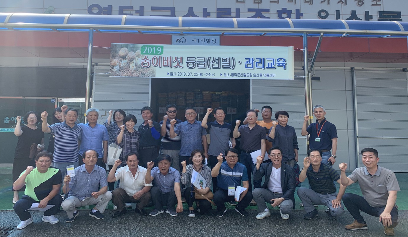 영덕군산림조합, 송이 버섯 등급 선별관리 교육