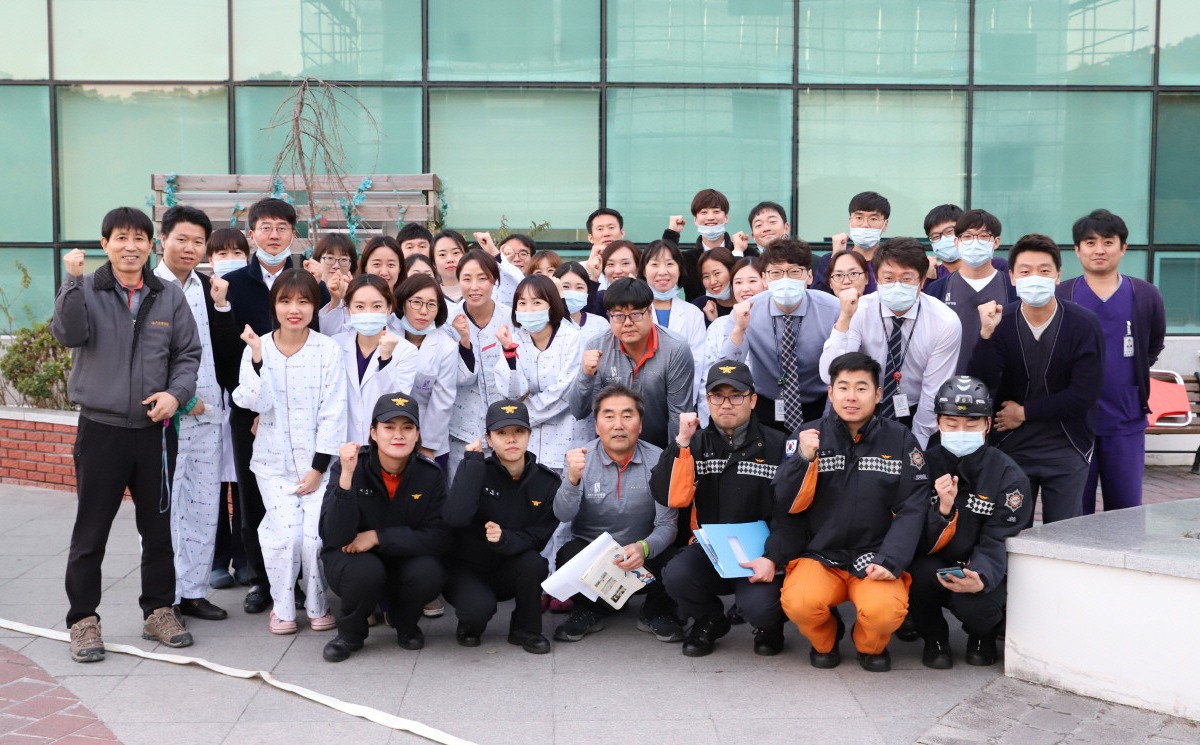 에스포항병원·포항남부소방서 효자119안전센터, 합동 소방훈련  실시