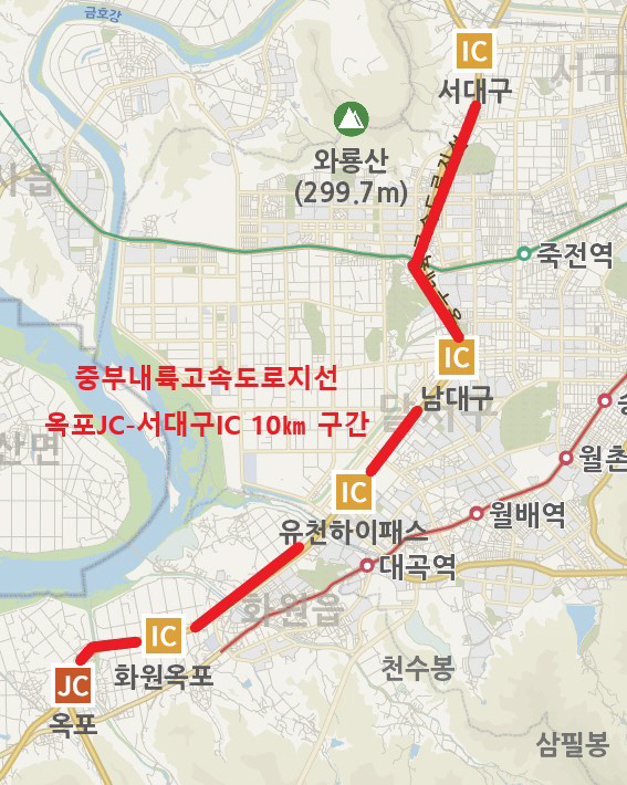 대구시, 옥포JC~서대구IC 지하화 추진