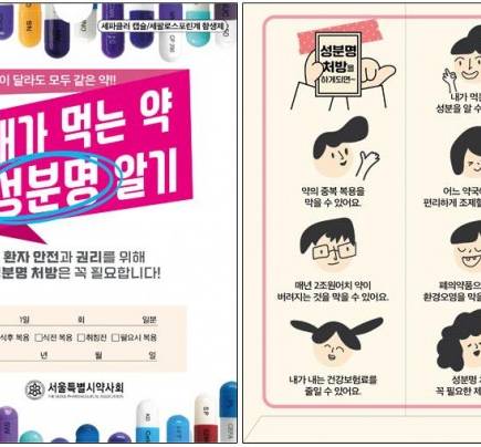 서울시약, 성분명 알기 약봉투 제작