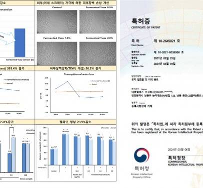 대봉엘에스, ‘제주 유자 발효’ 활용 화장품 소재 특허 등록