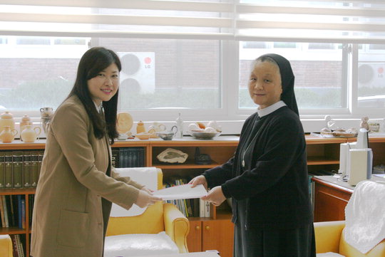 에네스티, 충주 성심학교에 장학금 기탁