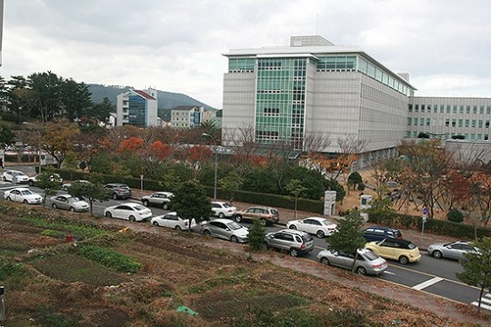 정부합동청사 인근 도로는 대형 주차장