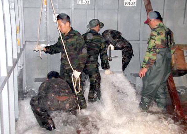 해·육군 합동훈련 東海 이상무